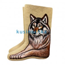 Мужские валенки «Волк сидит»