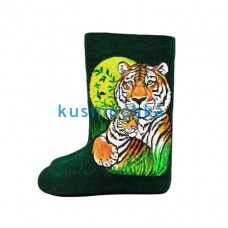 Женские валенки «Тигр с тигрёнком»